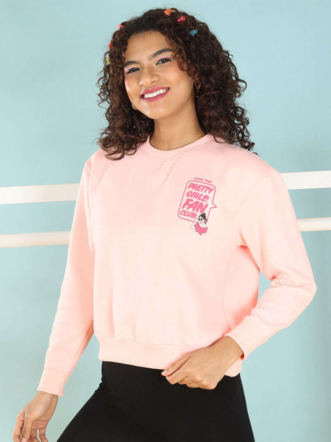 Freehand By The Indian Garage Co Women's Back Printed Regular Fit Sweatshirt - view 4