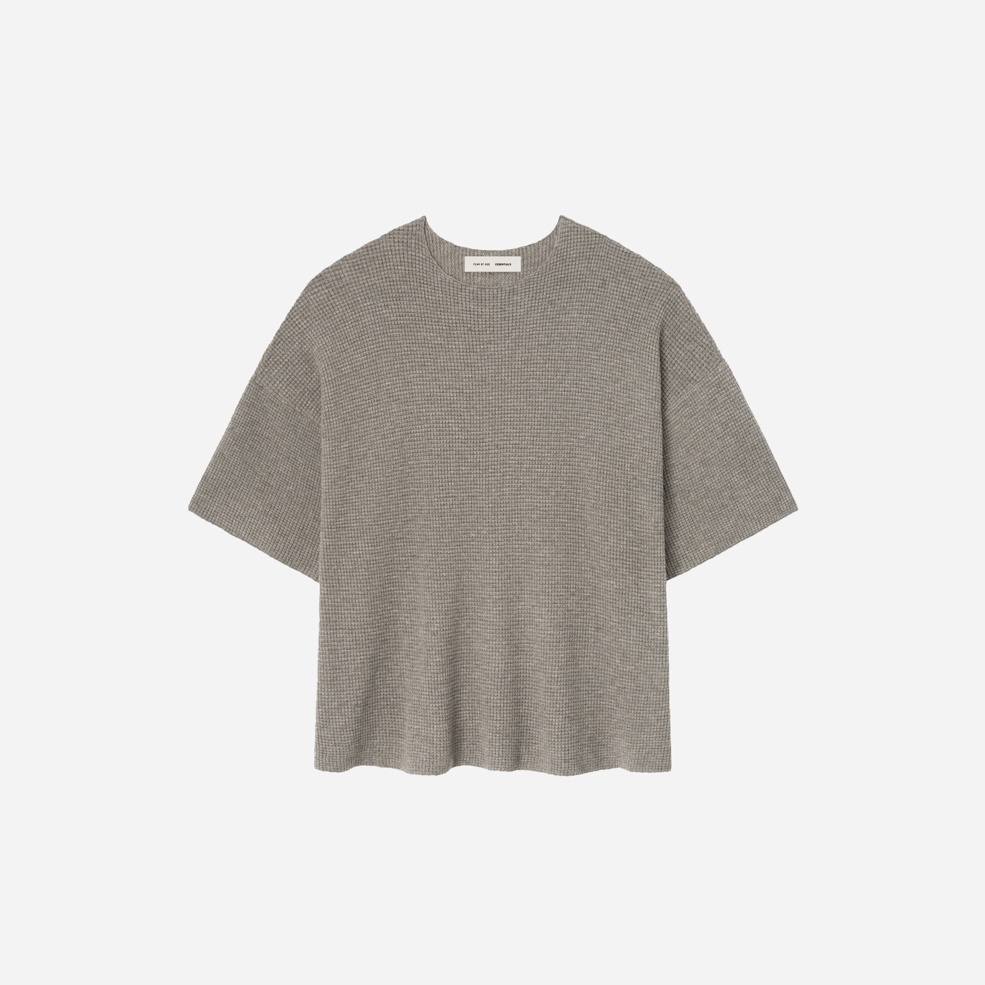 Fear Of God Essentials SS25 Waffle Short Sleeve Sweater- Homestead Heather