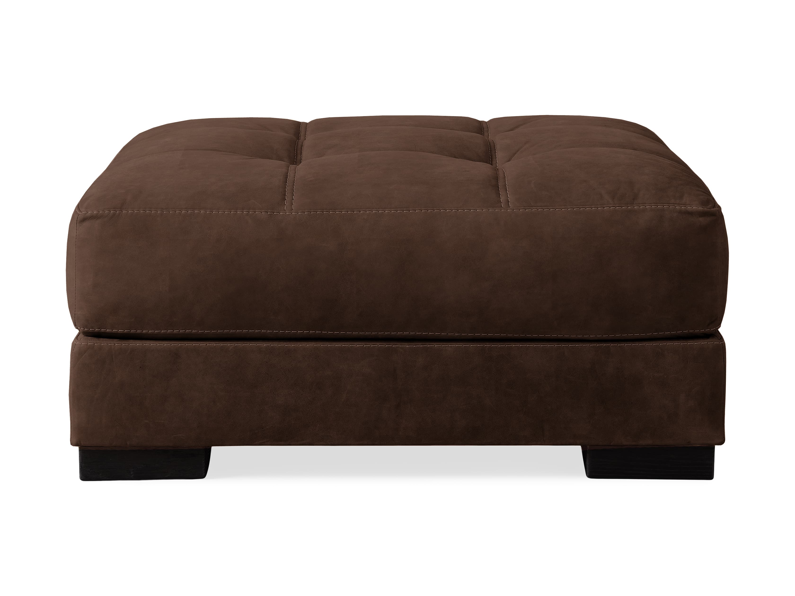Arhaus Warren Leather Ottoman