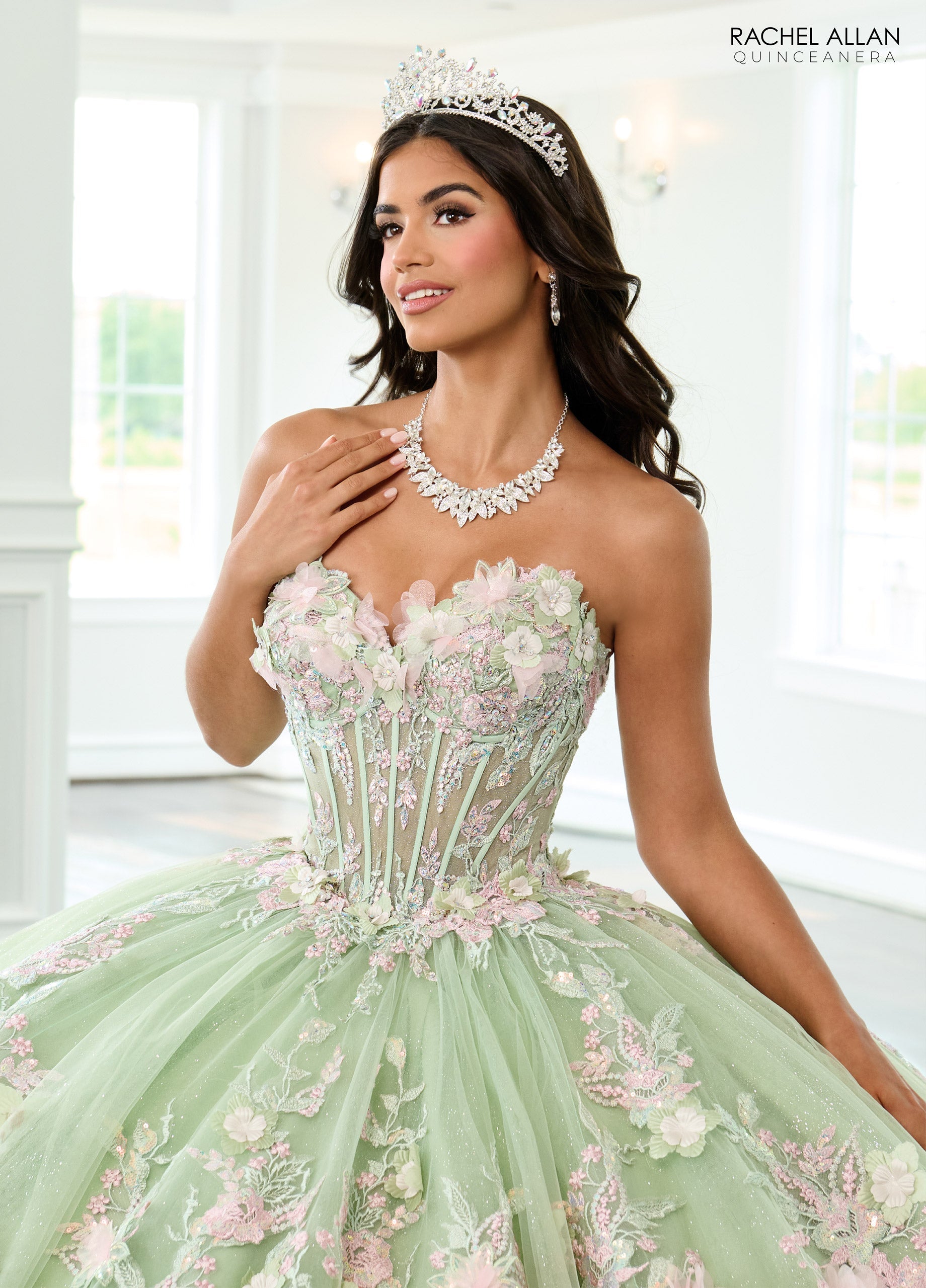 Mary's Bridal Cape Sleeve Quinceanera Dress by Rachel Allan RQ2216 - view 6
