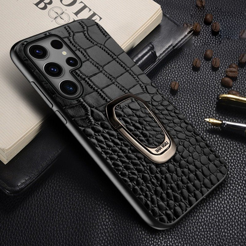 Million Cases Genuine Leather Craft Ring Holder Case - Samsung - view 10