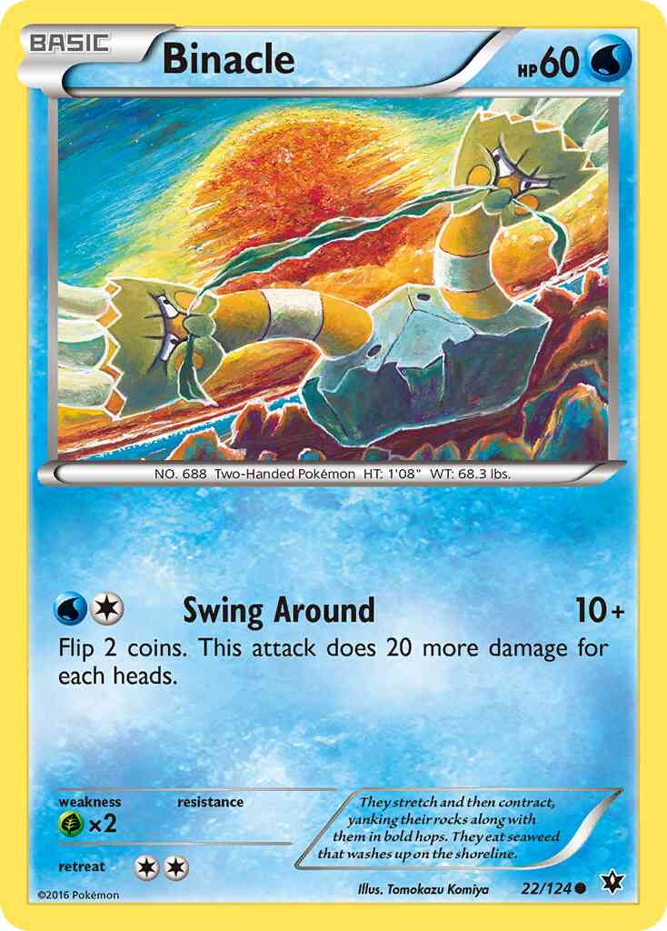 Common xy10-22 reverse – Pokémon Binacle - 22/124 - Common [xy10-22] [Reverse Holo]