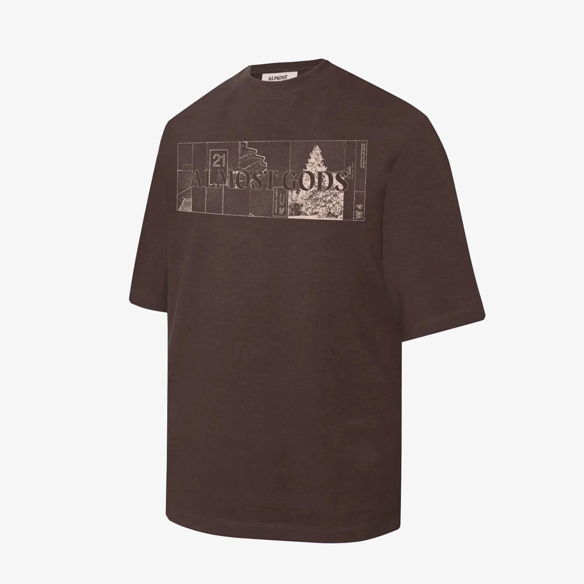 Almost Gods | System Relaxed Tee { Brown - view 3