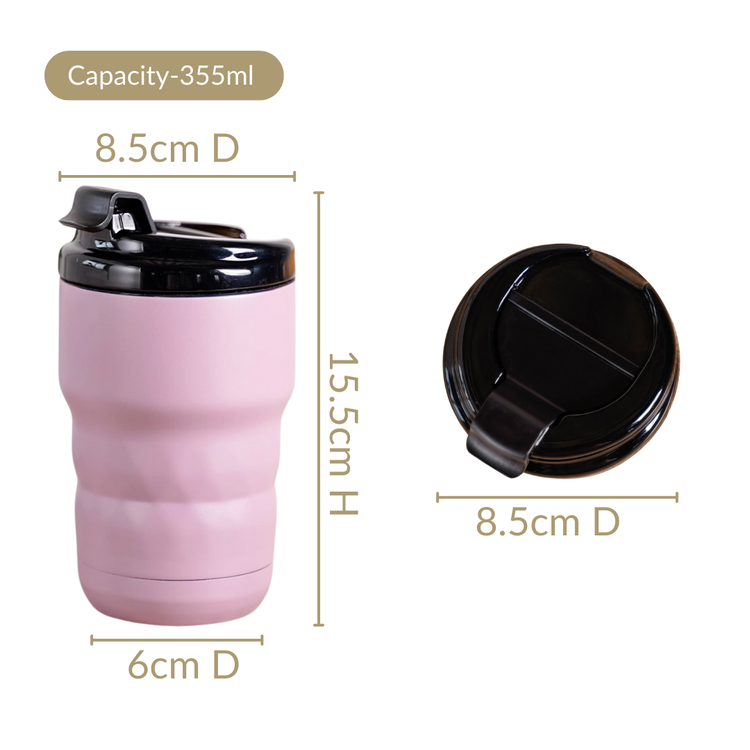 Nestasia Brewster Stainless Steel Portable Coffee Mug Wistful Mauve 355ml - view 4