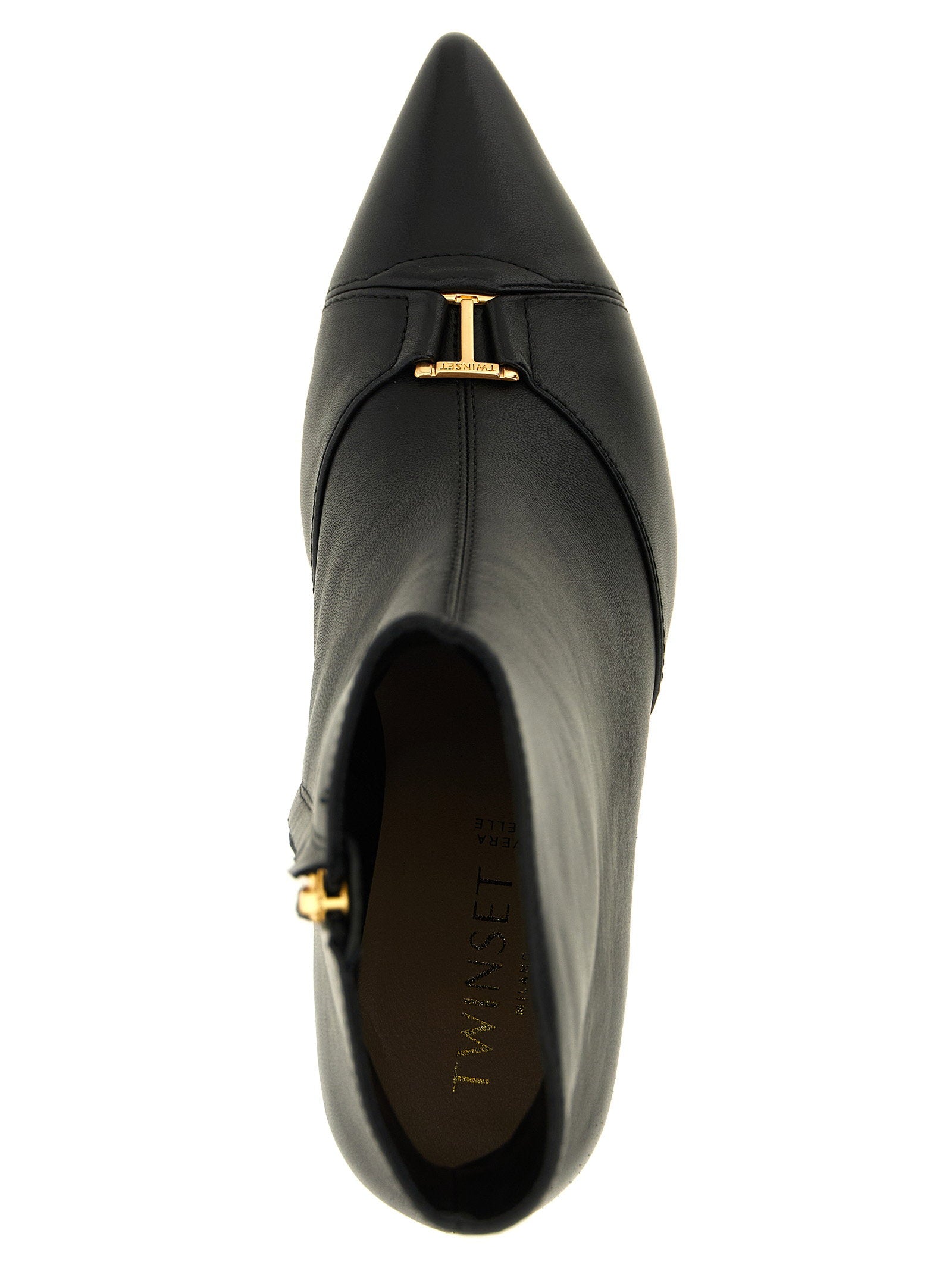 Twin Set Logo Ankle Boots – 100% leather - view 4