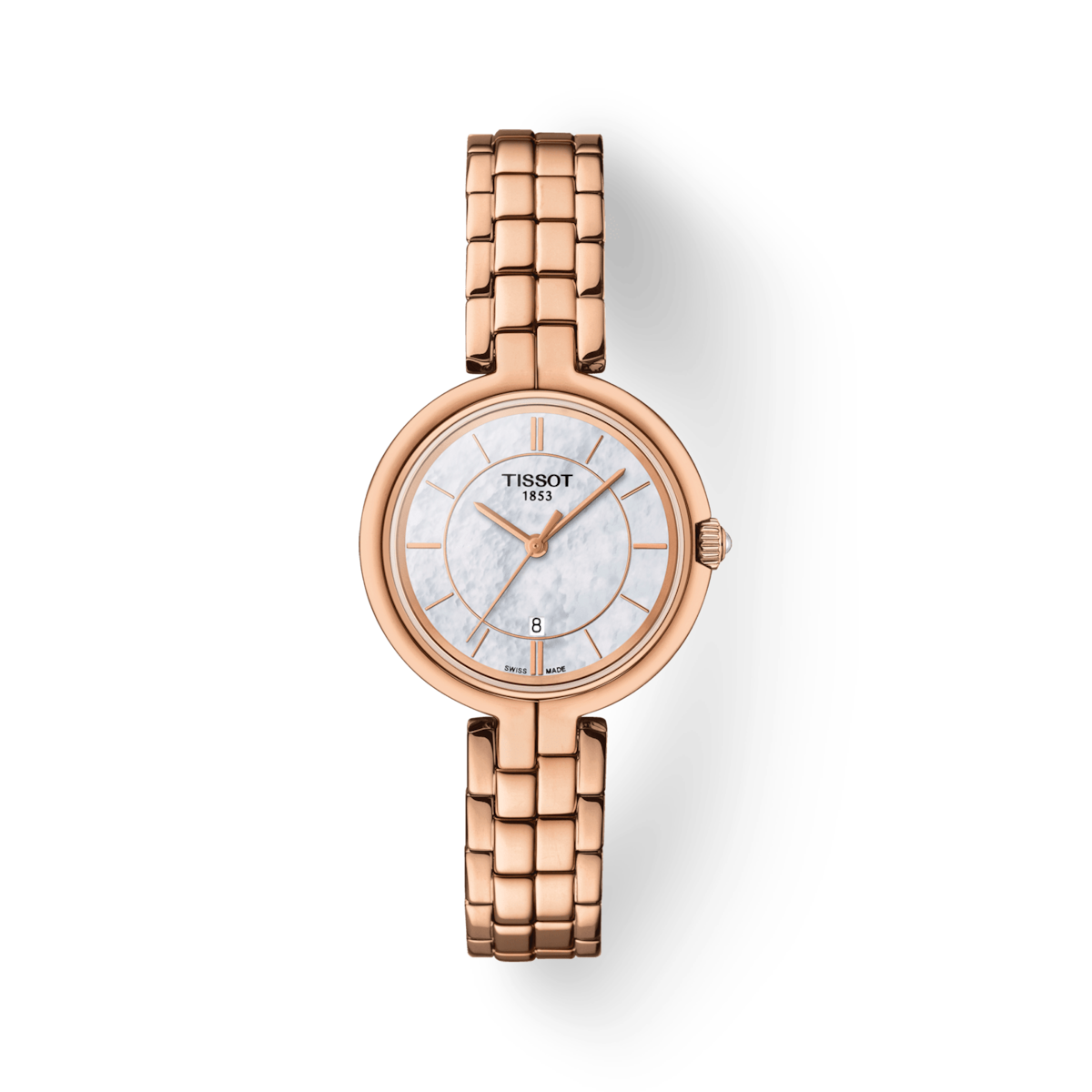 Tissot T-Lady White Mother-Of-Pearl Dial Women 30mm - view 2