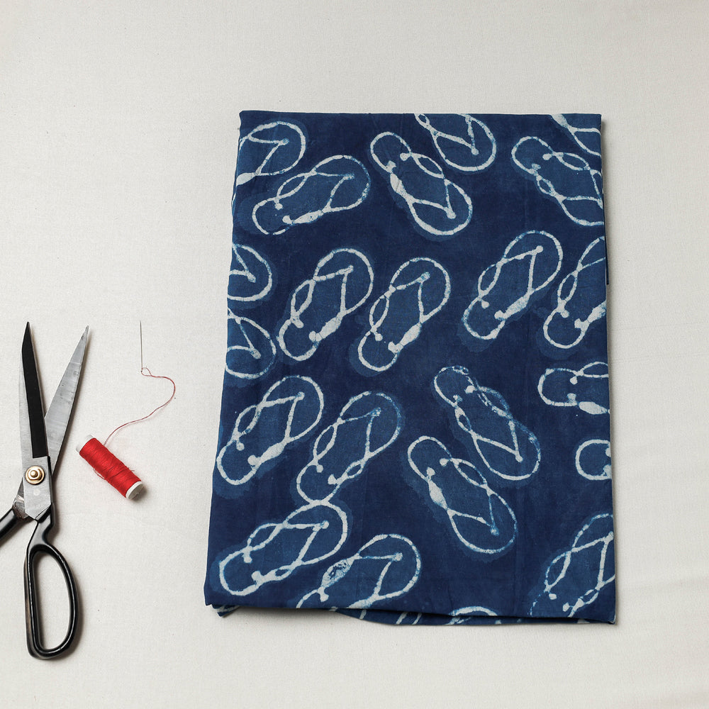 BINDAAS UNLIMITED Blue - Bindaas Block Art Printed Cotton Natural Dyed Precut Fabric