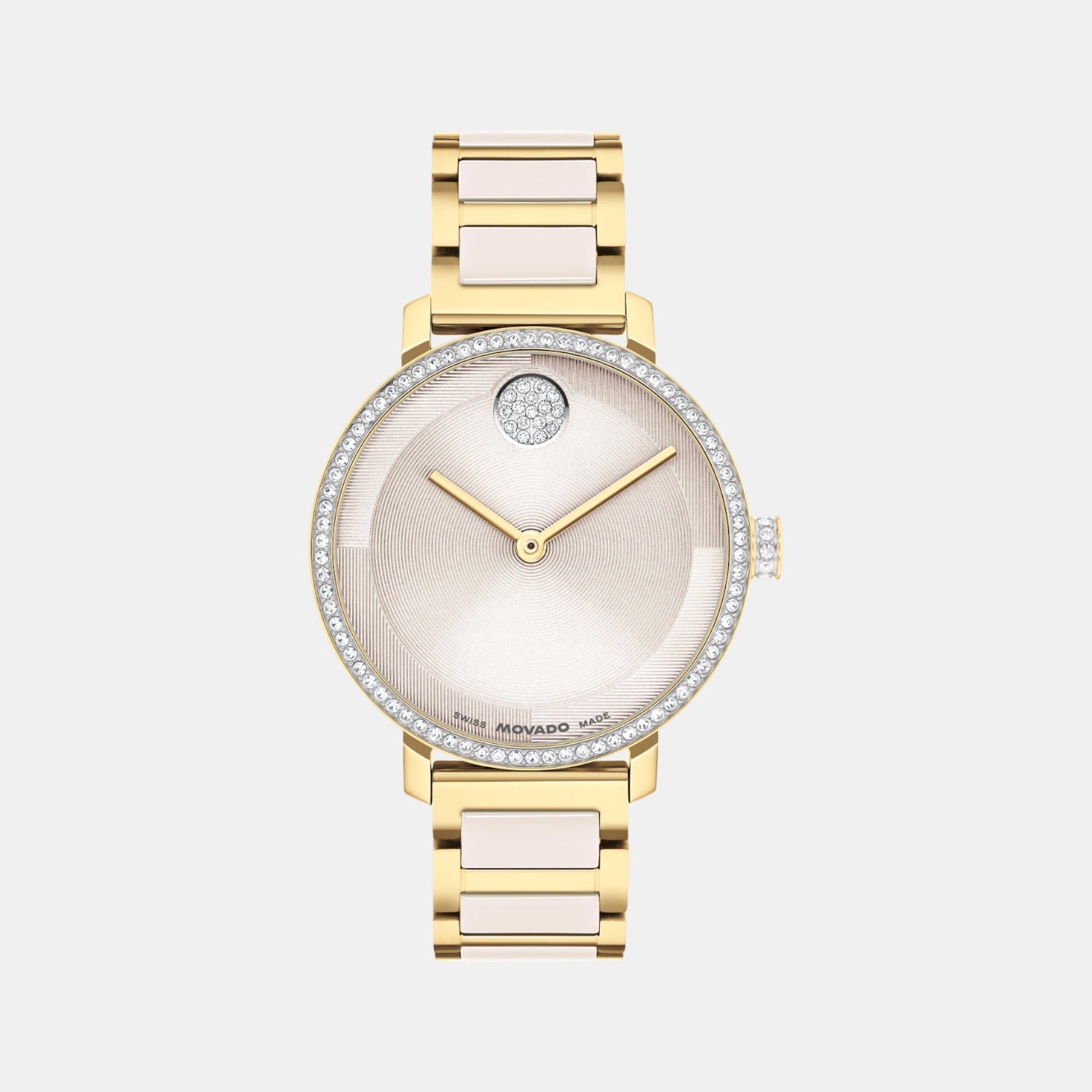 Movado Bold Women Quartz Taupe Dial Analog Stainless Steel Watch 3601301
