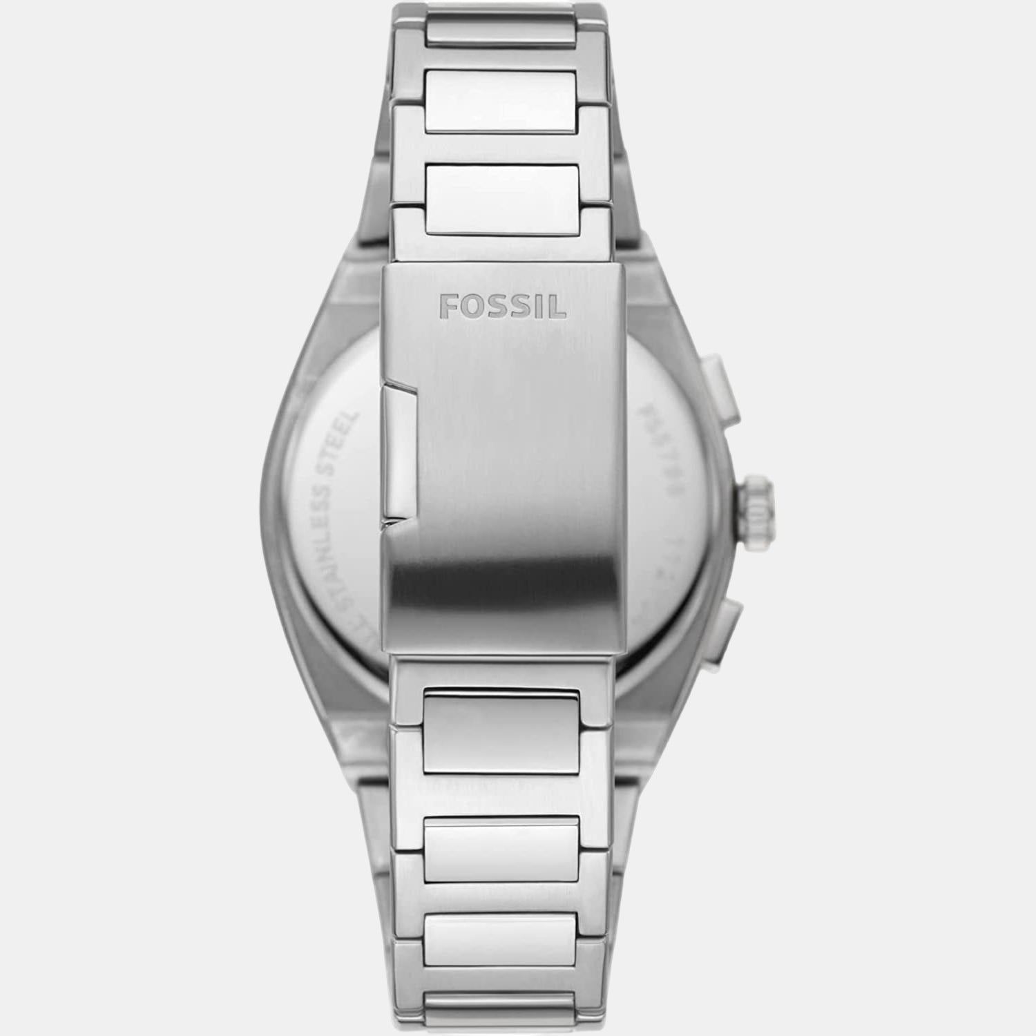 Fossil Everett Men Quartz Silver Dial Chronograph Stainless Steel Watch FS5964 - view 3