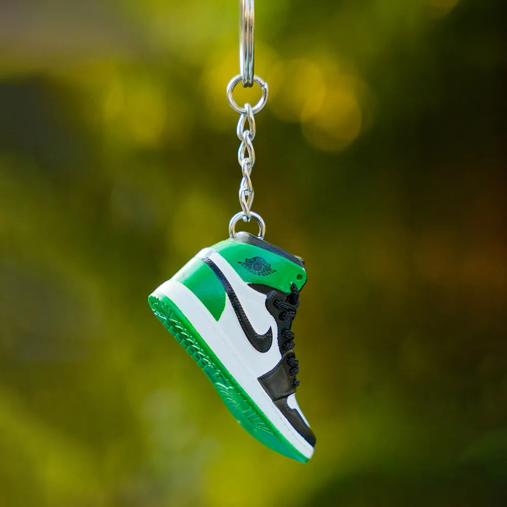 Kicks Machine 3D Sneaker Keychain AJ1 High Lucky Green