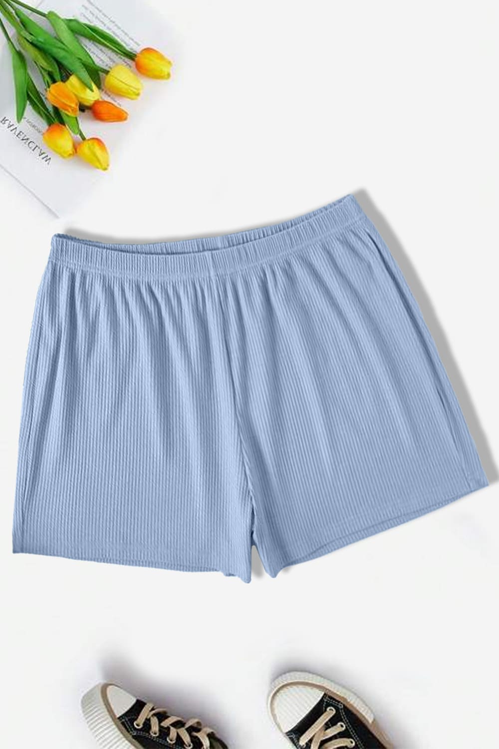 Nobero Freya Rib-Knit Shorts – Women's, Powder Blue