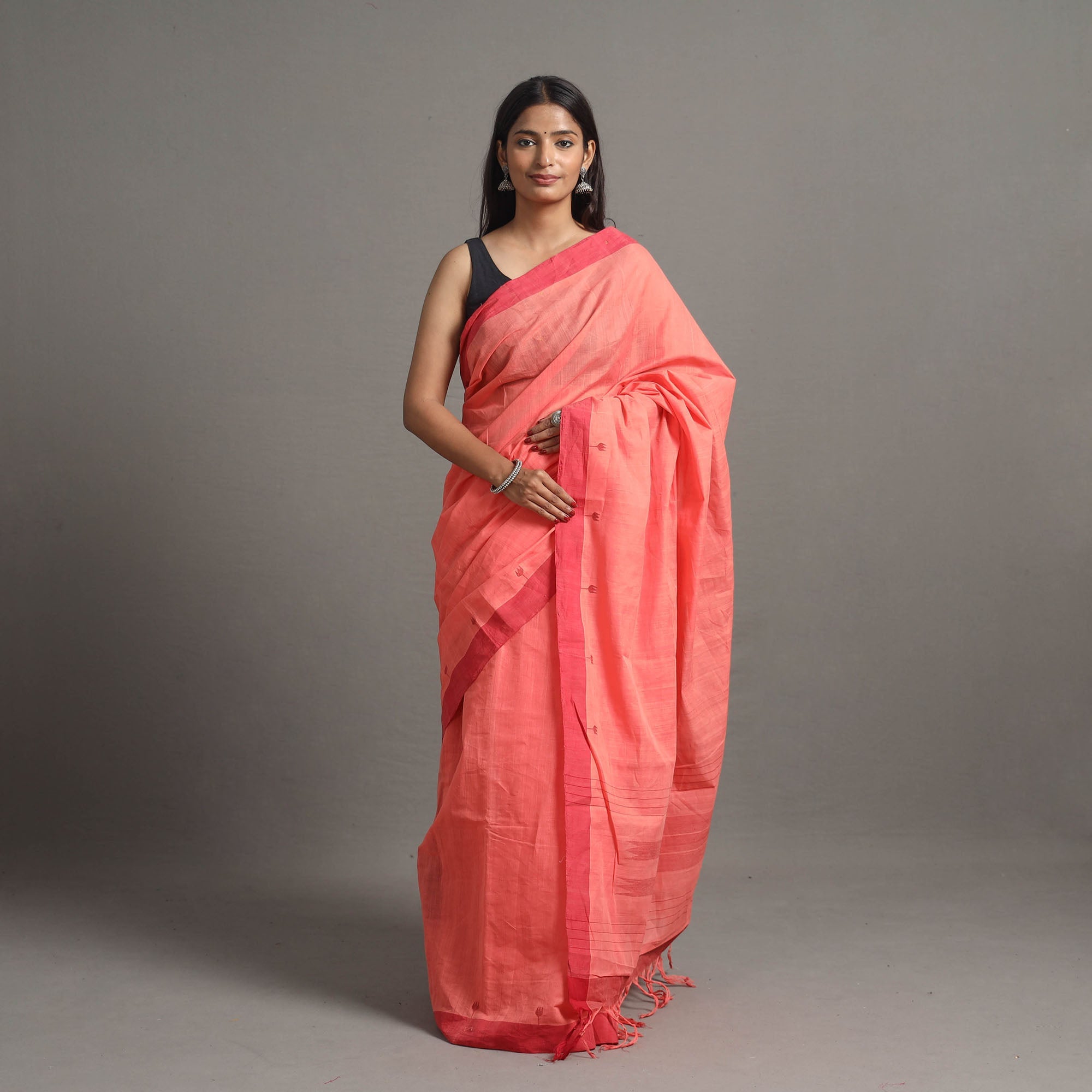 CHITRIKA Mogra Jamdani Cotton Handloom Saree 123