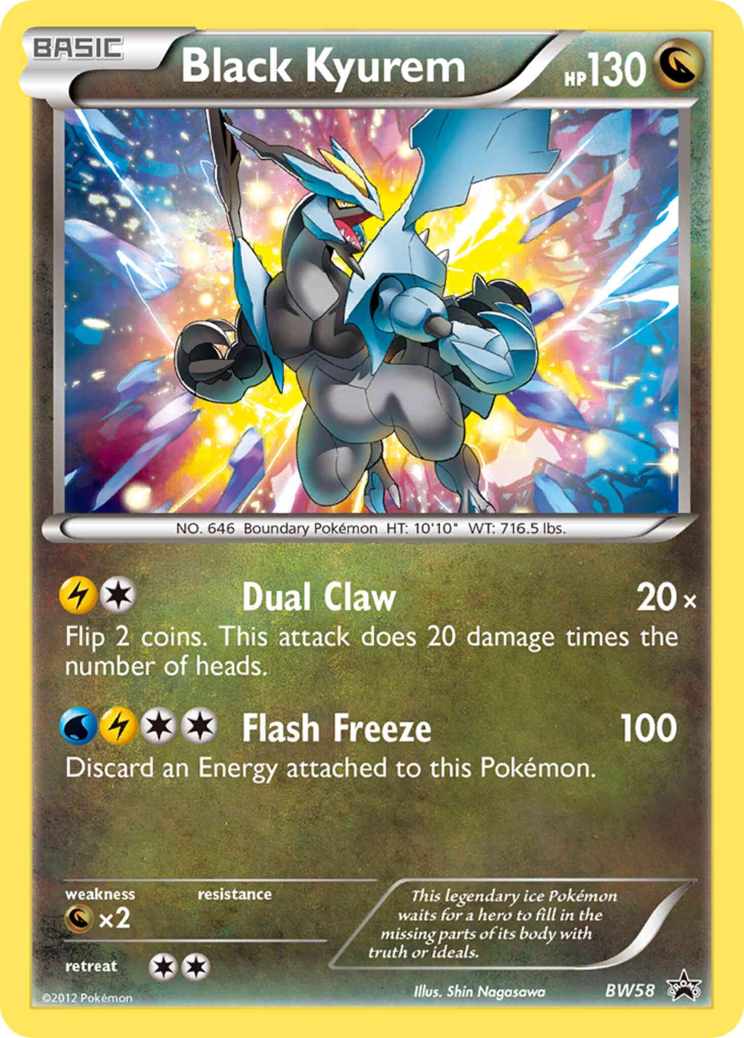 Promo bwp-bw58 holo – Pokémon Black Kyurem - BW58 - Promo [bwp-BW58] [Holo]