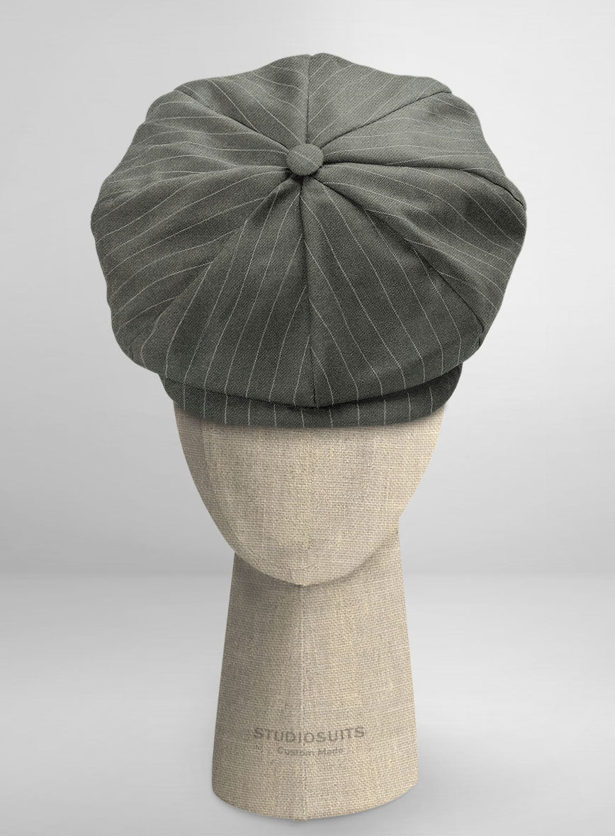 StudioSuits Thomas Shelby Peaky Blinders Olive Green Wool Newsboy Cap