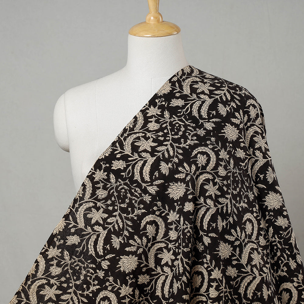 HAVELI CHRONICLES Black - Bagru Block Print Cotton Fabric 06