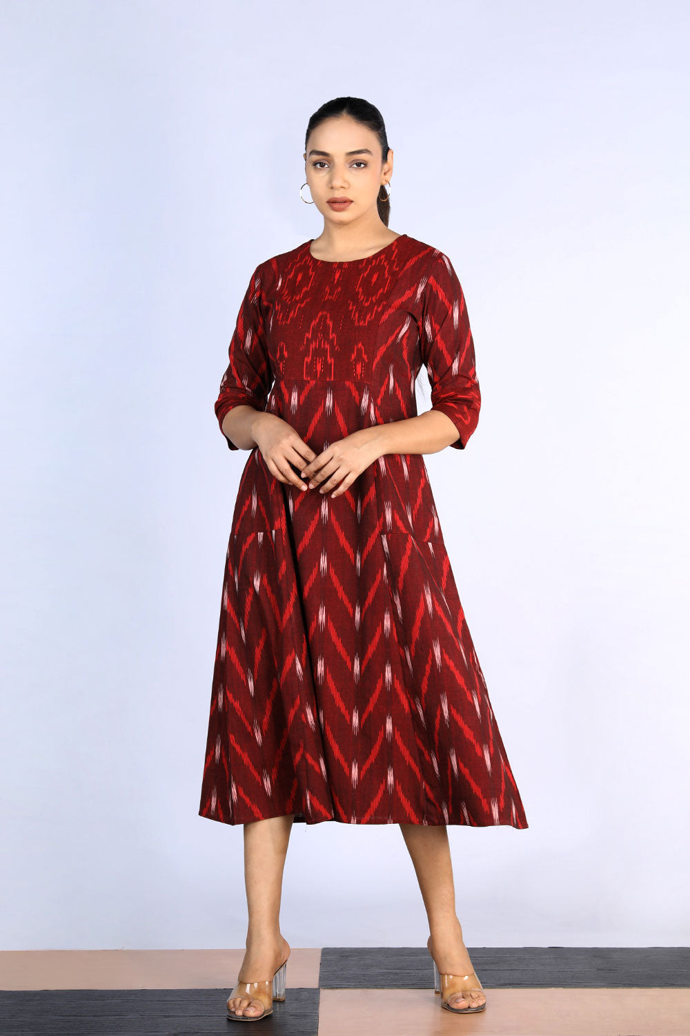Kalanjali Ethnics Cotton Pochampally Ikat dress - view 4