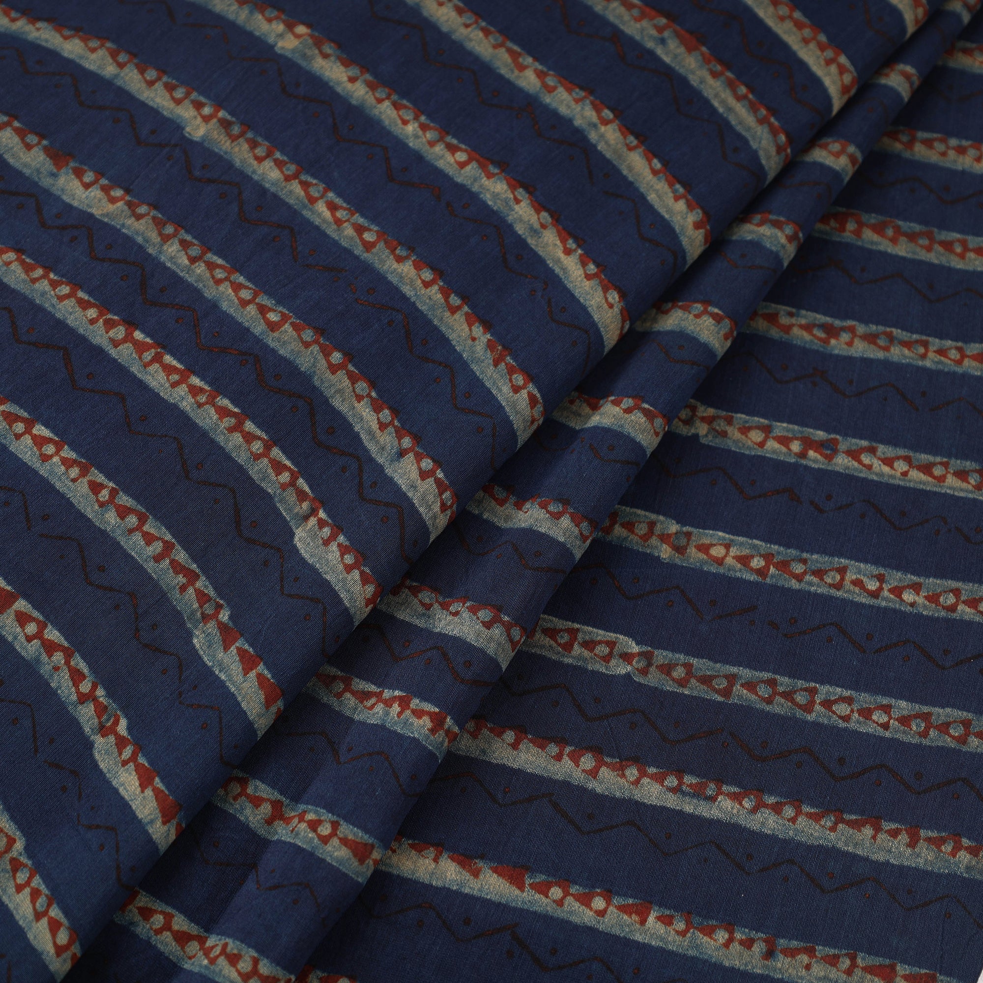 HAVELI CHRONICLES Natural Dyed Chanderi Silk Akola Print Fabric 12 - view 2