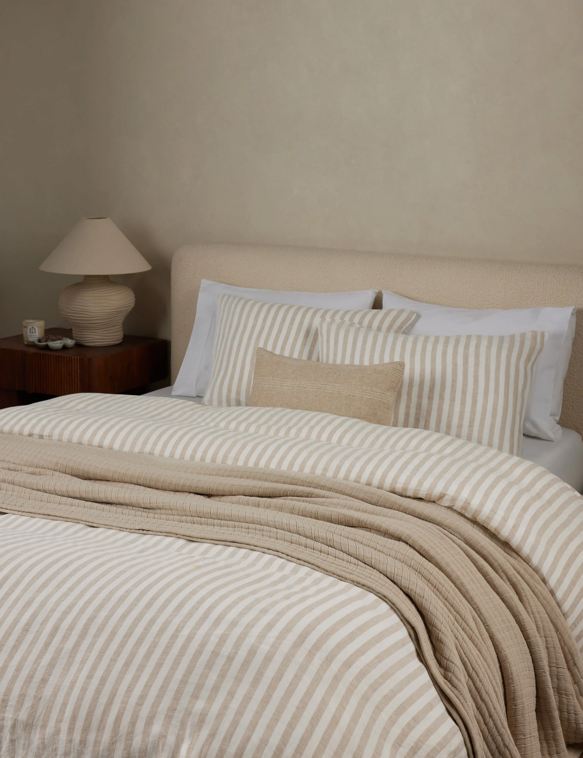 Linen duvet cover – Lulu and Georgia Thayer Striped European Flax Linen® Duvet Cover