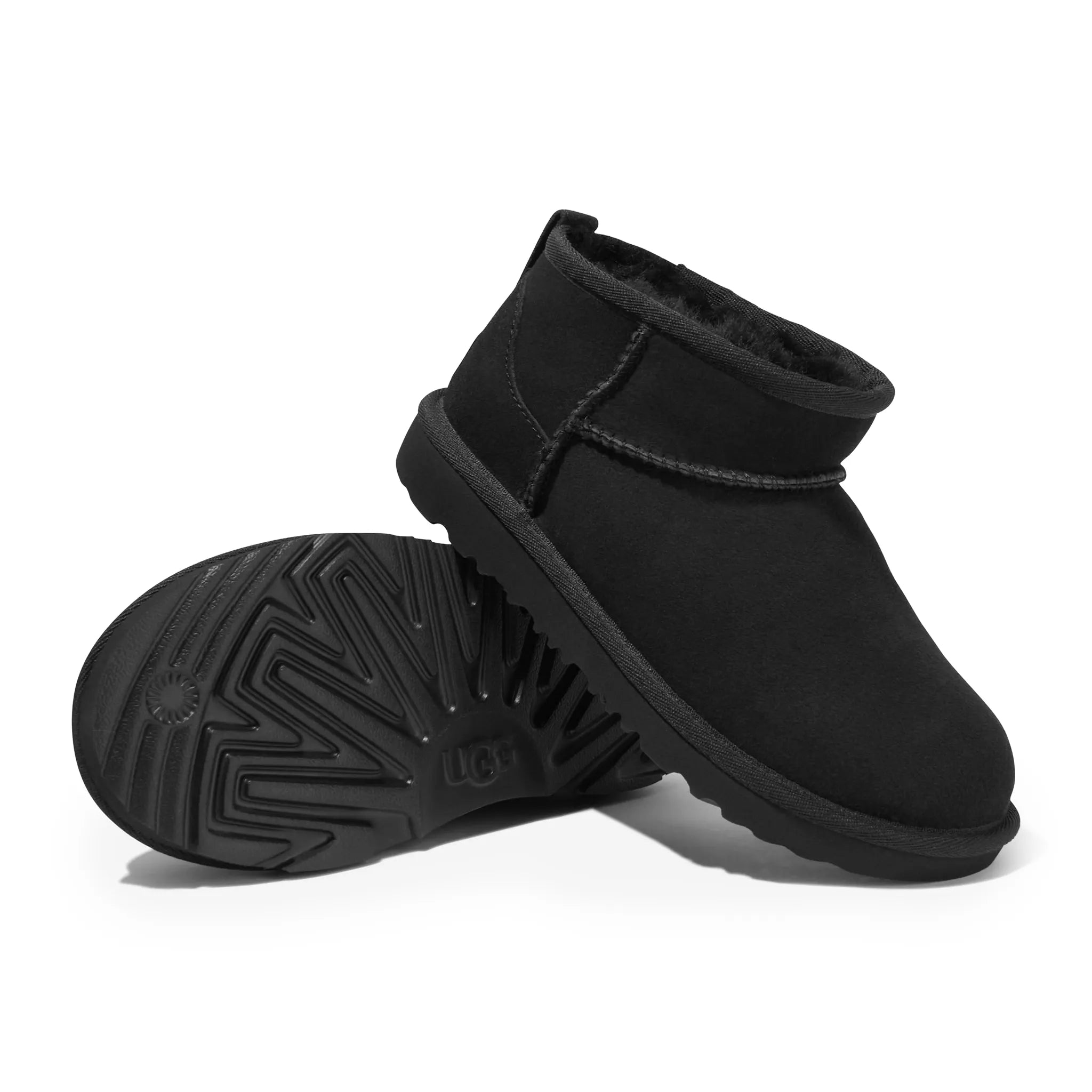 UGG Classic Ultra Mini Kids Black Boots - view 2