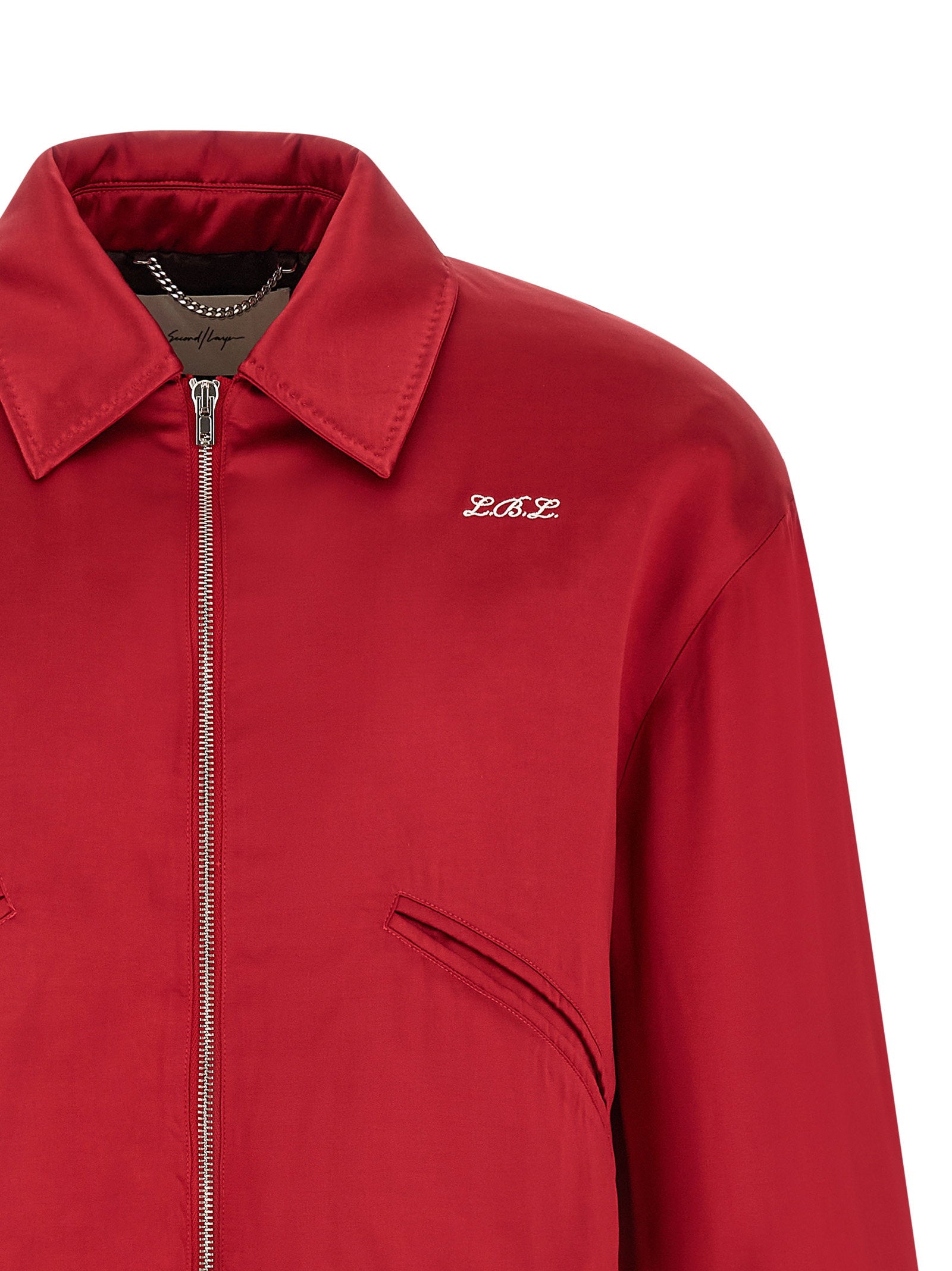Second/Layer Aces Satin Club Bomber Jacket – 100% viscose - view 3