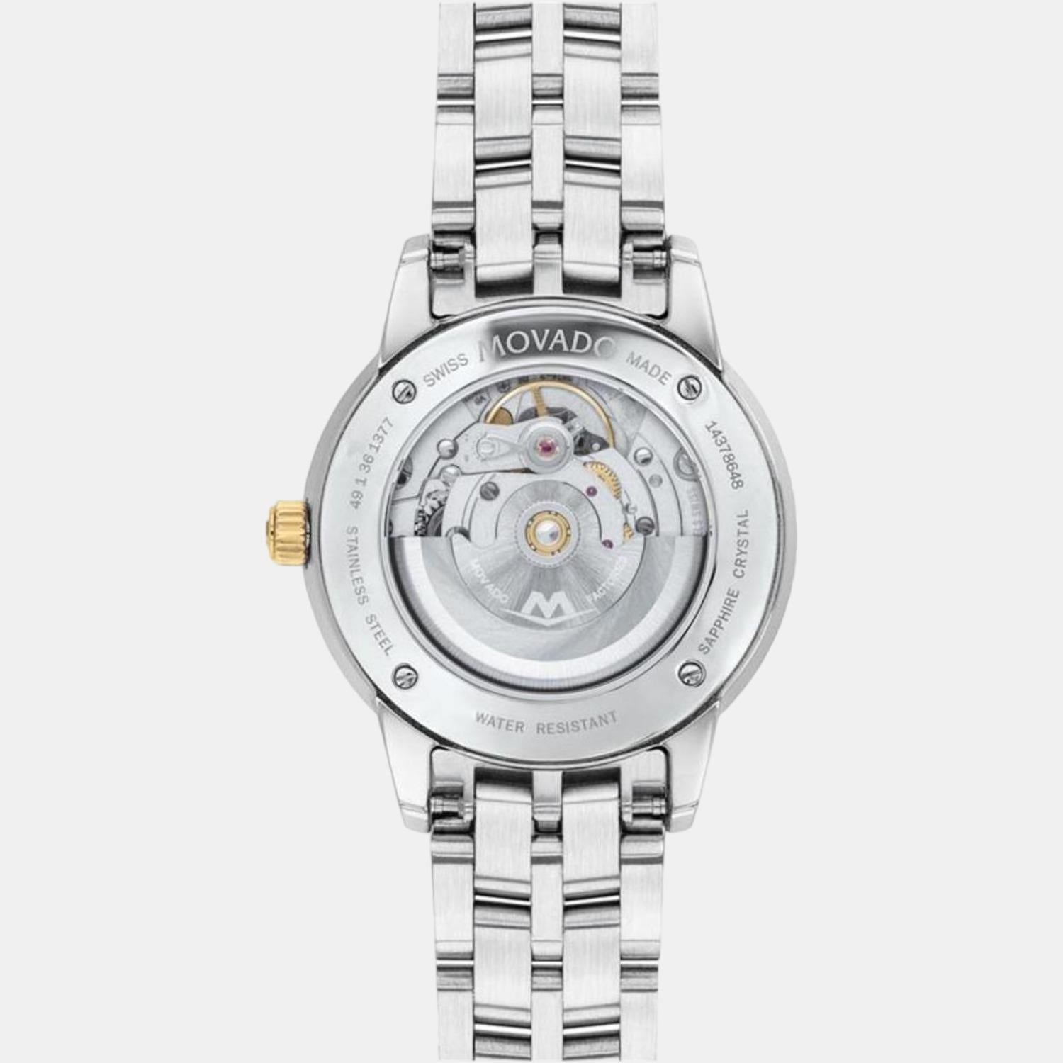 Movado 1881 Automatic Women Automatic White Dial Analog Stainless Steel Watch 0607489M - view 3
