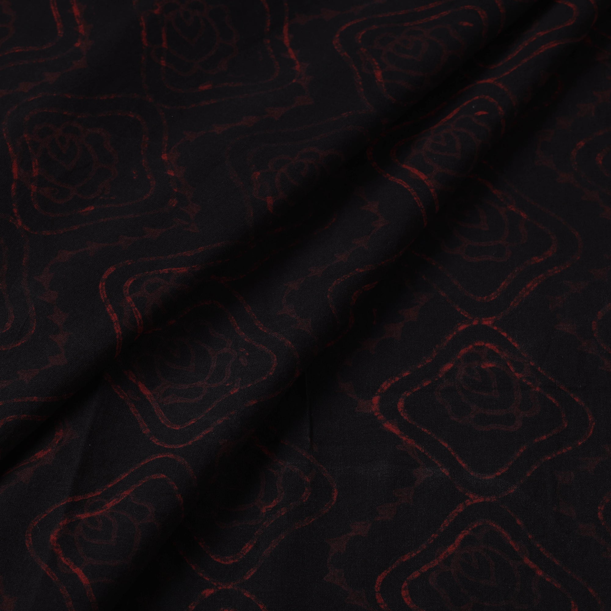 HAVELI CHRONICLES Black - Akola Hand Block Printed Cotton Fabric - view 2