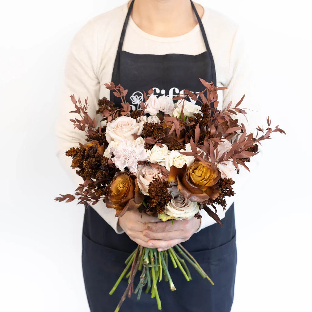 FiftyFlowers Mocha Brown DIY Flower Kit