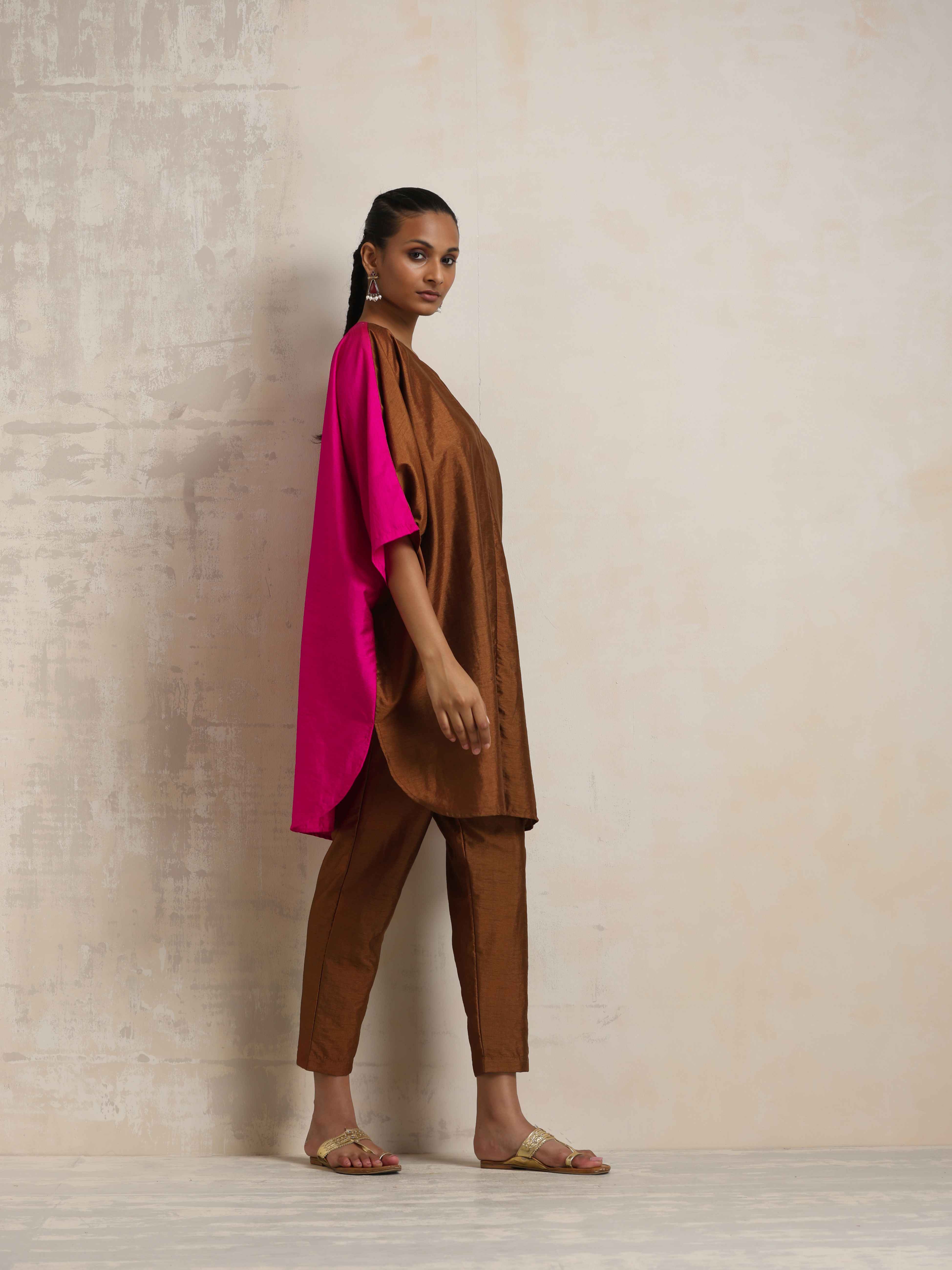 trueBrowns Brown Silk Co-ord Set - view 5