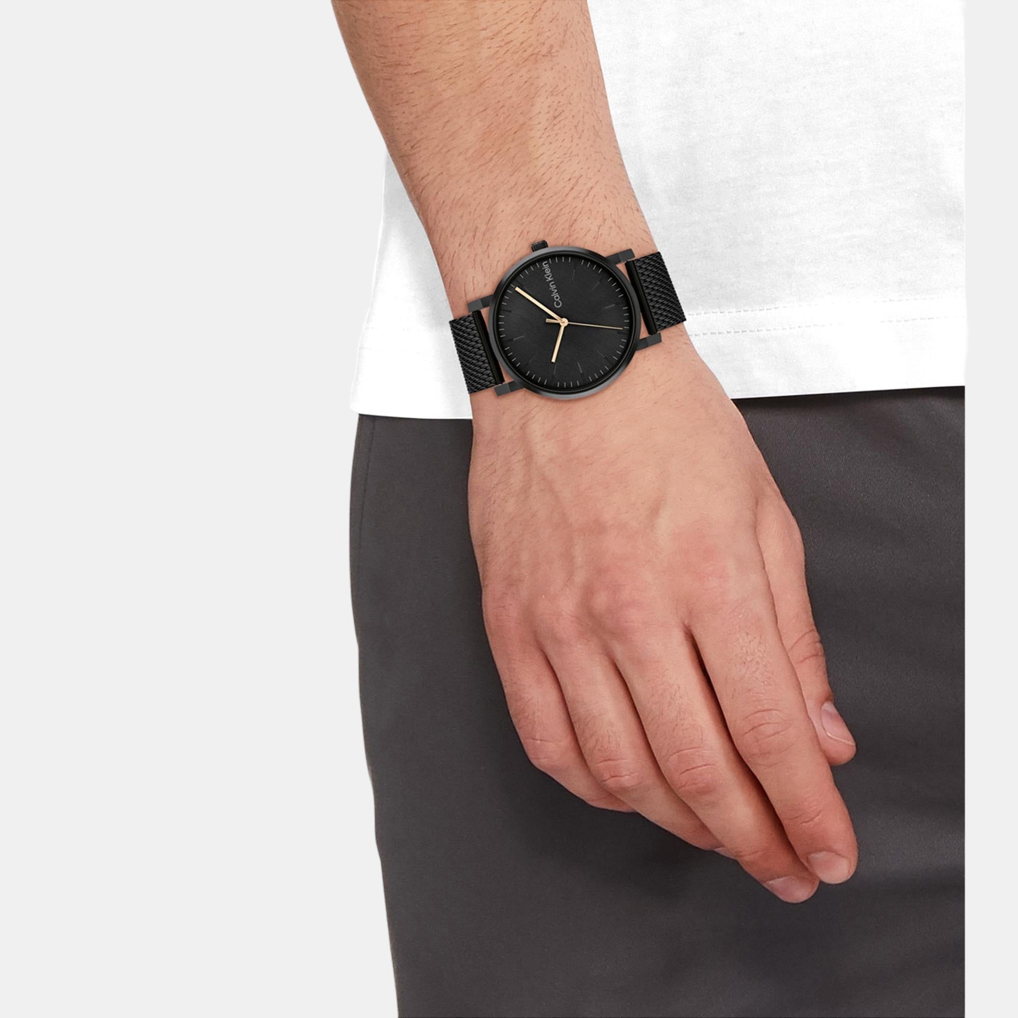 Calvin Klein Ck Slate Men Quartz Black Dial Analog Stainless Steel Watch 25200259 - view 4
