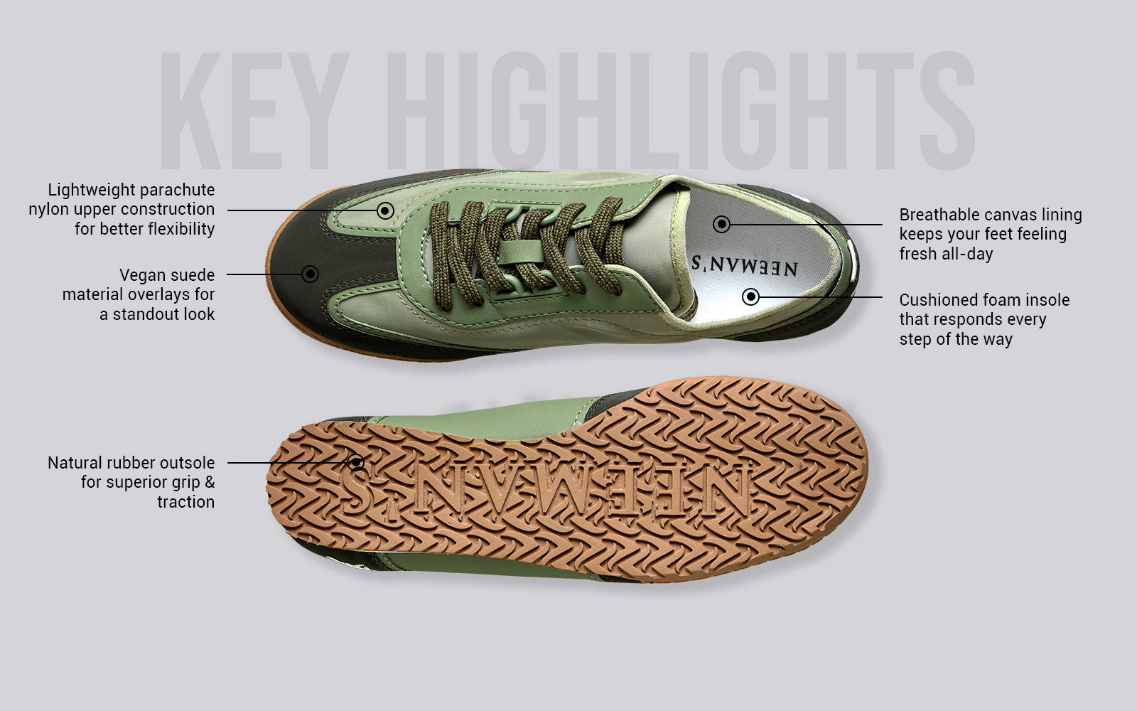 Neeman's The Urban Ease : Olive-Green - view 4