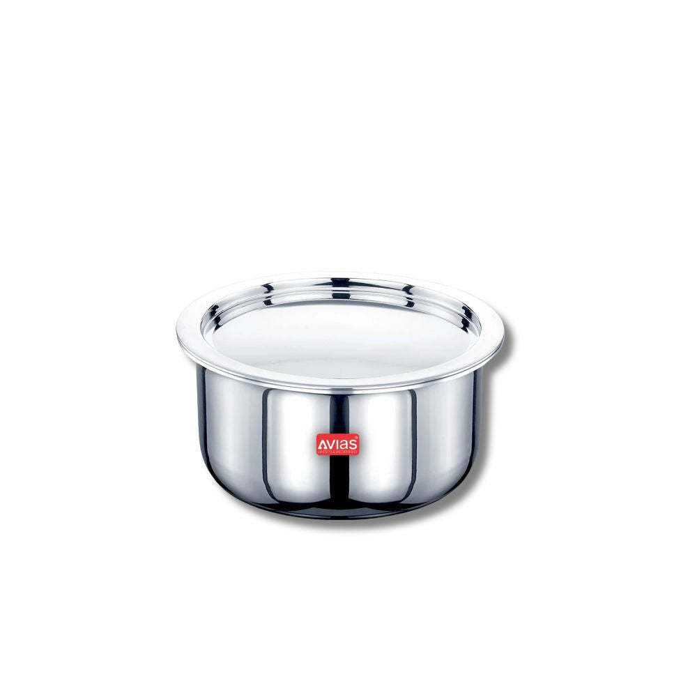 AVIAS Riara Premium Stainless Steel Tri-Ply Tope With Steel Lid | Gas & Induction Compatible | Silver - view 14