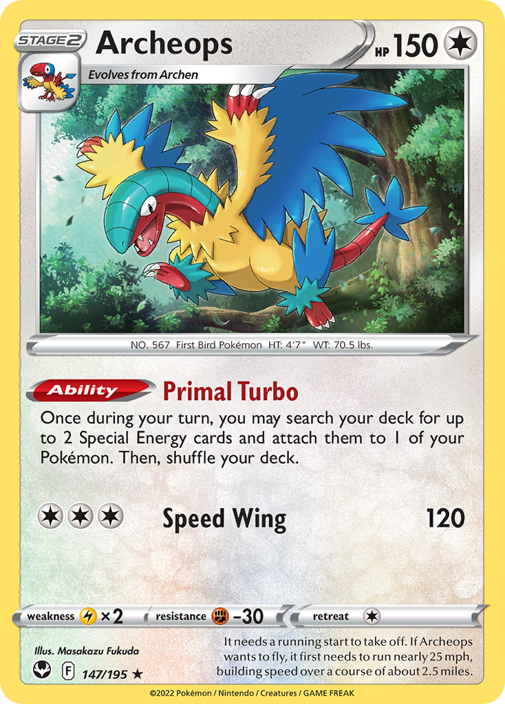 Rare holo swsh12-147 – Pokémon Archeops - 147/195 - Rare Holo [swsh12-147] [Reverse Holo] - Archeops - 147/195 - Rare Holo