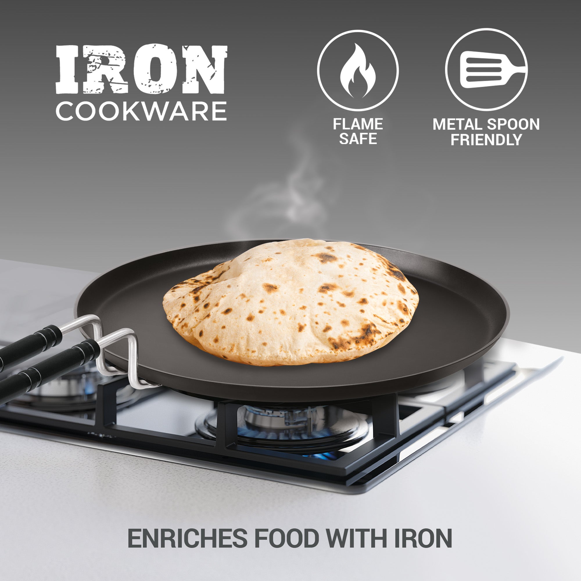 Non Stick Iron Omni Tawa (Milton Procook) – Black - view 2