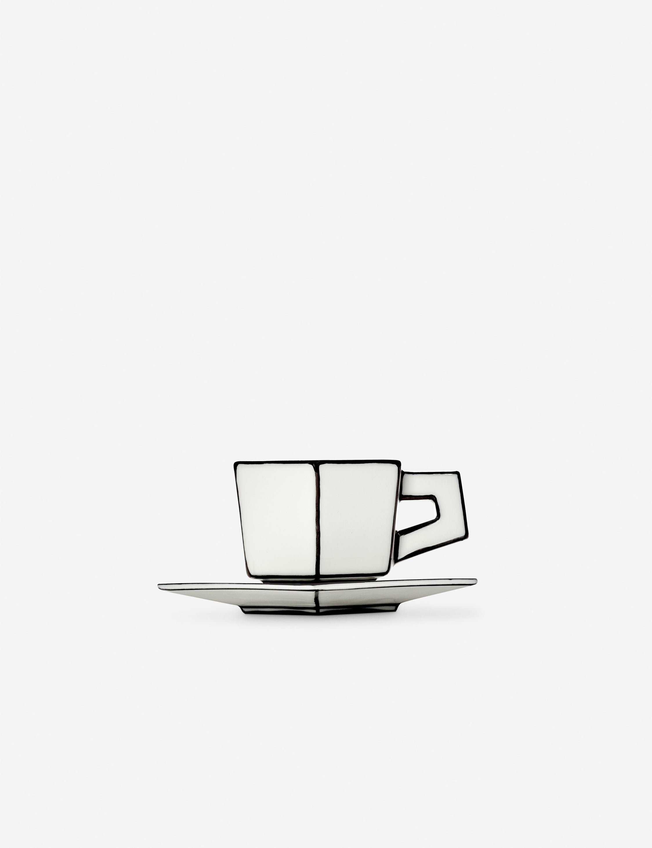 Lulu and Georgia Carte Blanche Espresso Cup and Saucer by Annebet Philips x Serax - view 2