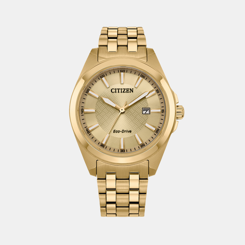 Citizen Eco-Drive Men Eco-Drive Champagne Dial Analog Stainless Steel Watch BM7532-54P