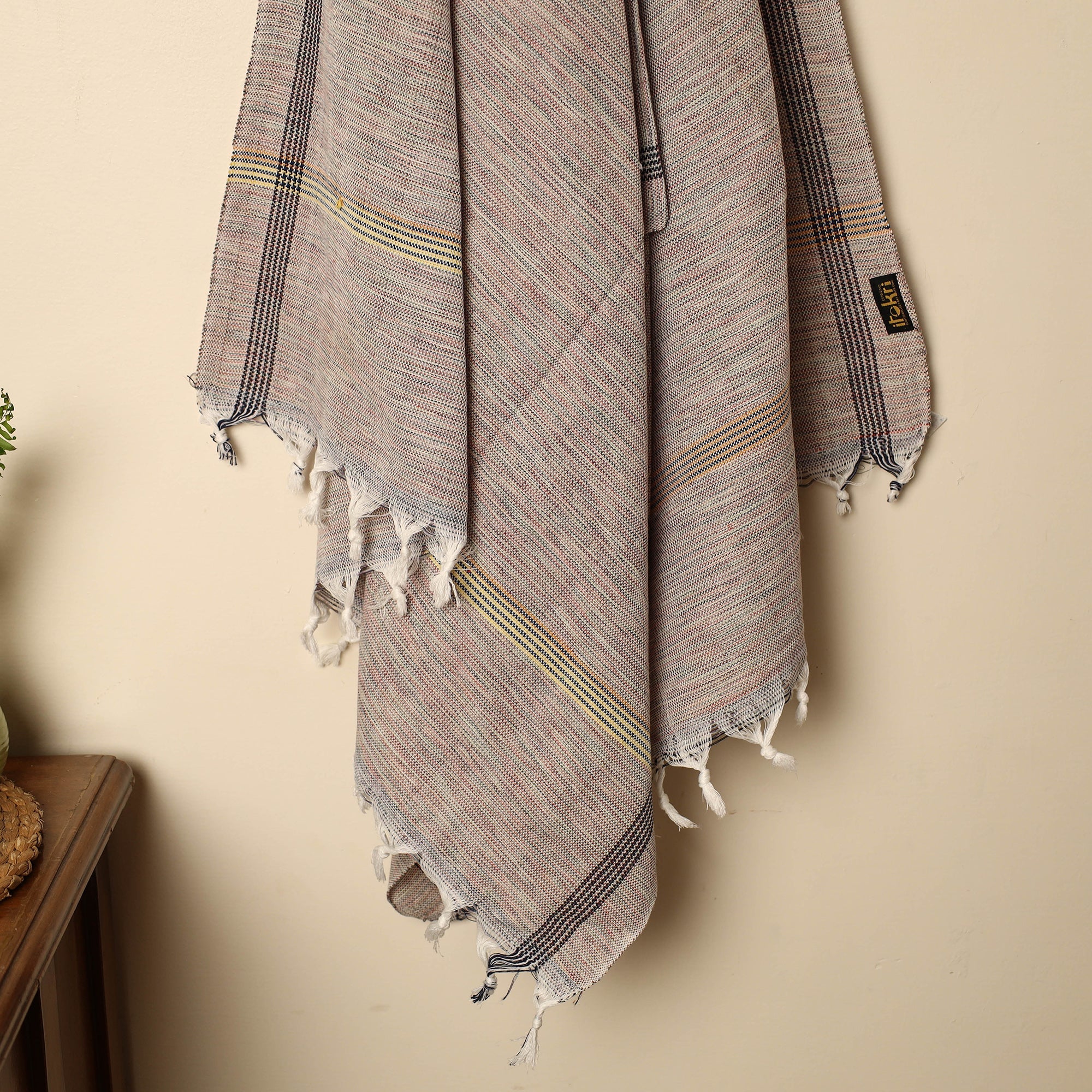 GWALIOR HANDLOOMS Brown - Handloom Fine Cotton Plain Bath Towel 38 - view 2