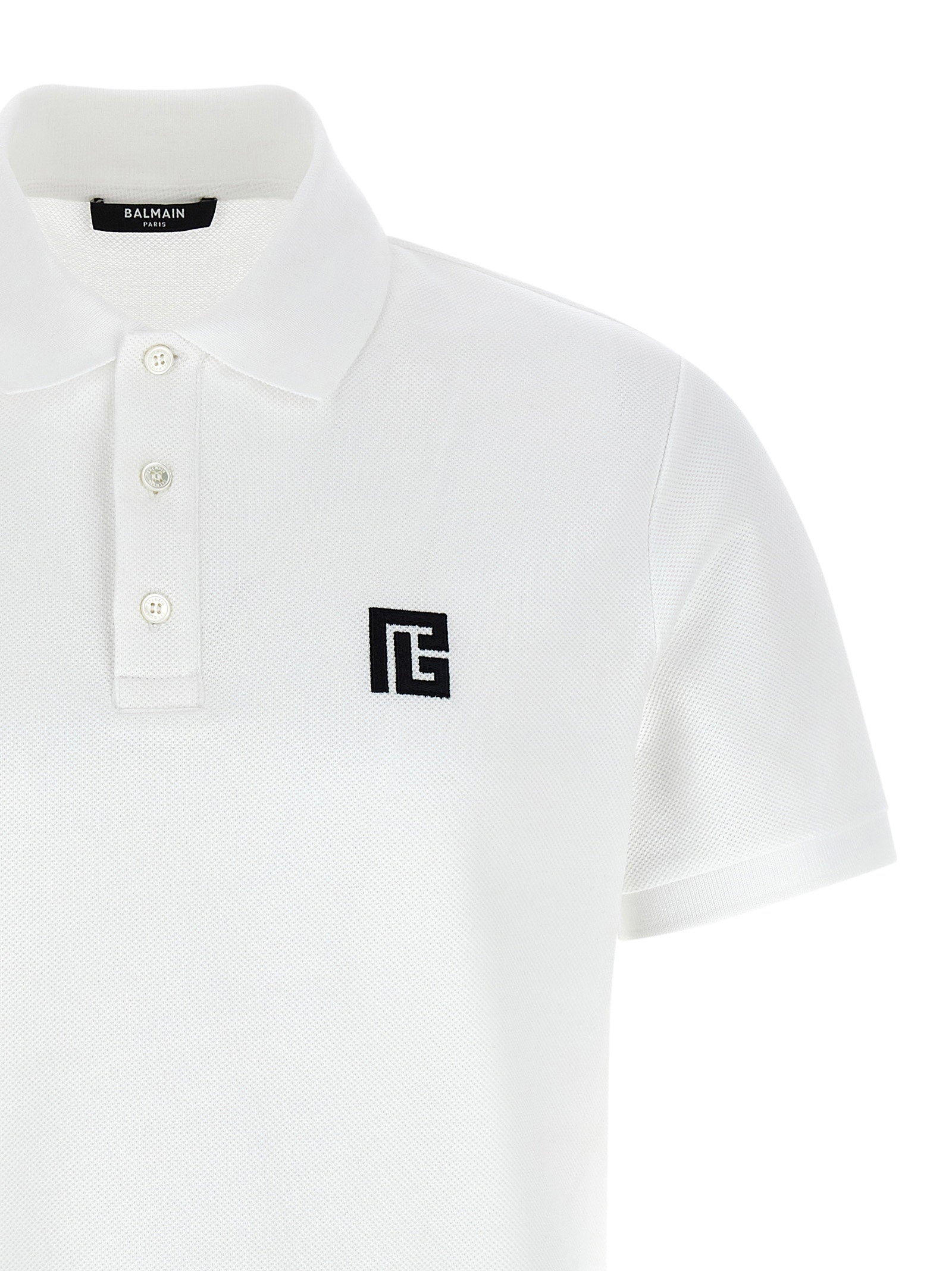 Balmain Embroidery Polo Shirt – 100% cotton - view 3