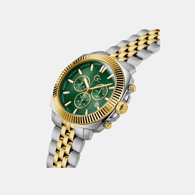 GC Flair Coussin Men Quartz Green Dial Chronograph Stainless Steel Watch Z46002G9MF - view 2