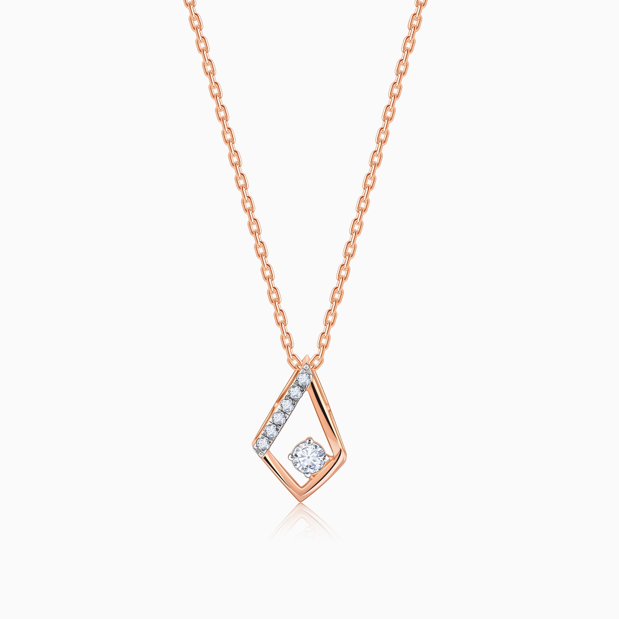 GIVA Jewellery Rose Gold Dawn Diamond Pendant