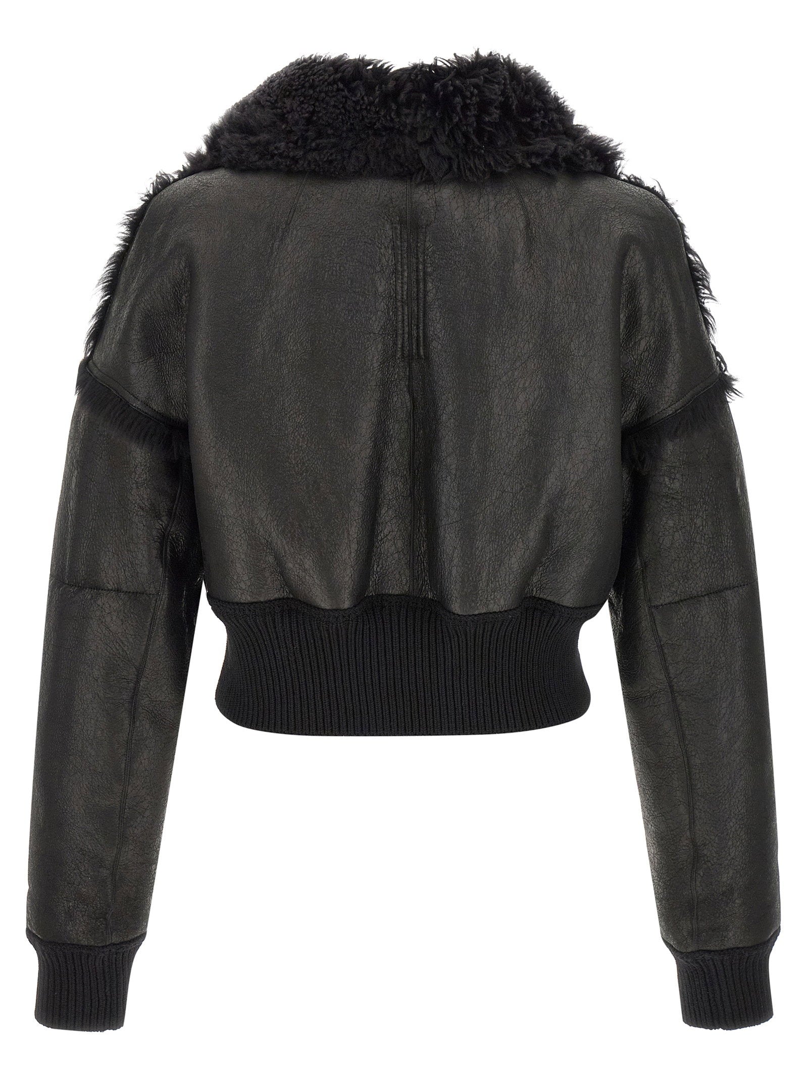 Rick Owens Flight Jkt Cropped Bomber Jacket - view 2
