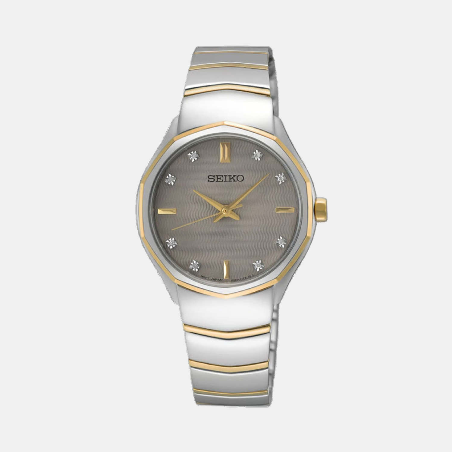 Seiko Classic Women Quartz Grey Dial Analog Stainless Steel Watch SUR616P1