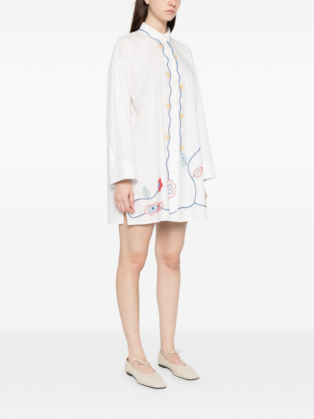 Forte Forte Embroidered cotton shirt – 100% Cotton - view 3