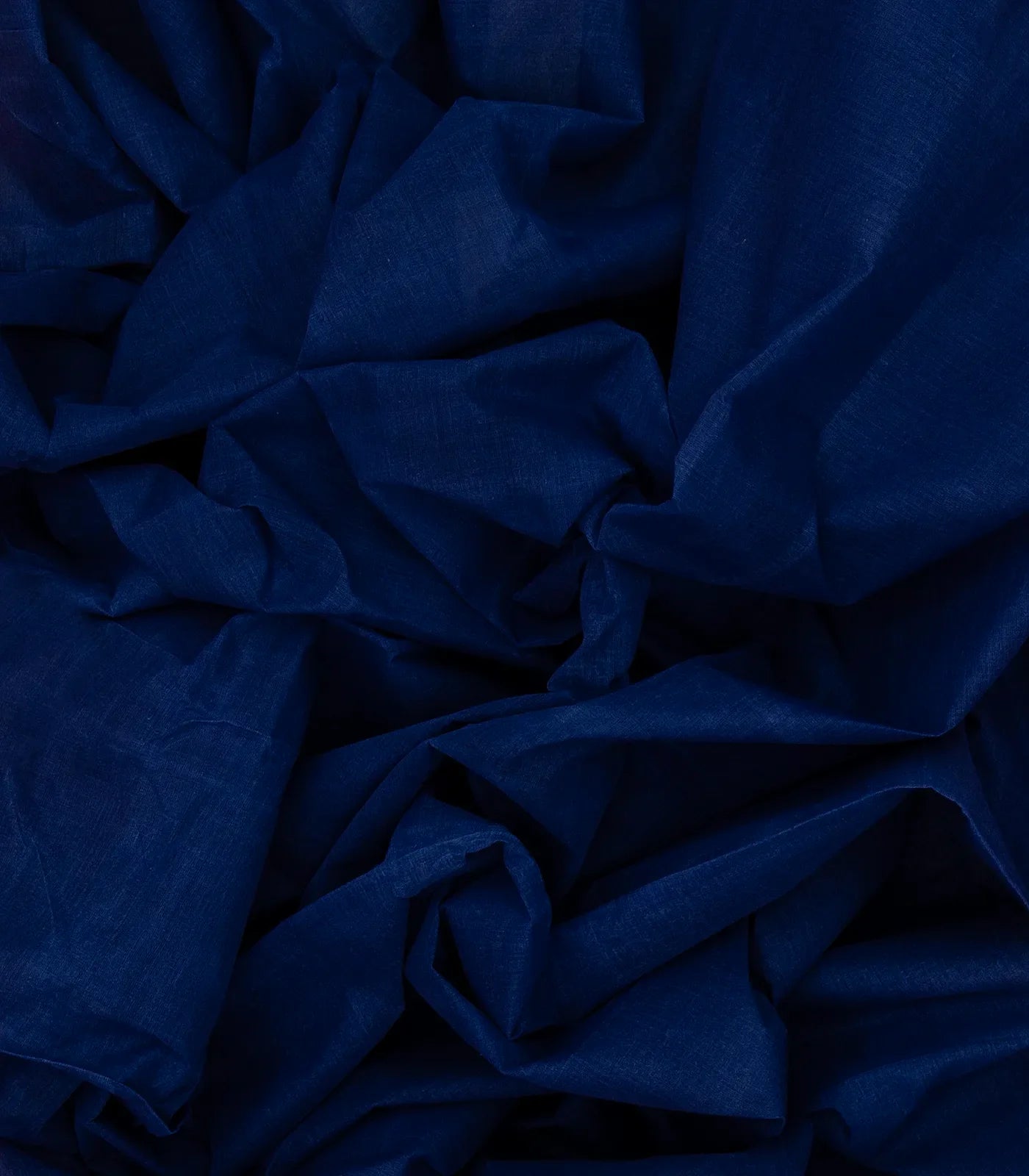 RmKV Dark Blue Bengal Cotton Saree With Red Border - view 3