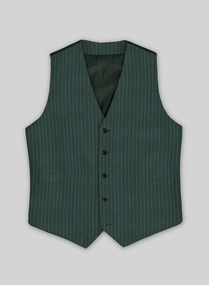 StudioSuits Green Pinstripe Waist Coat