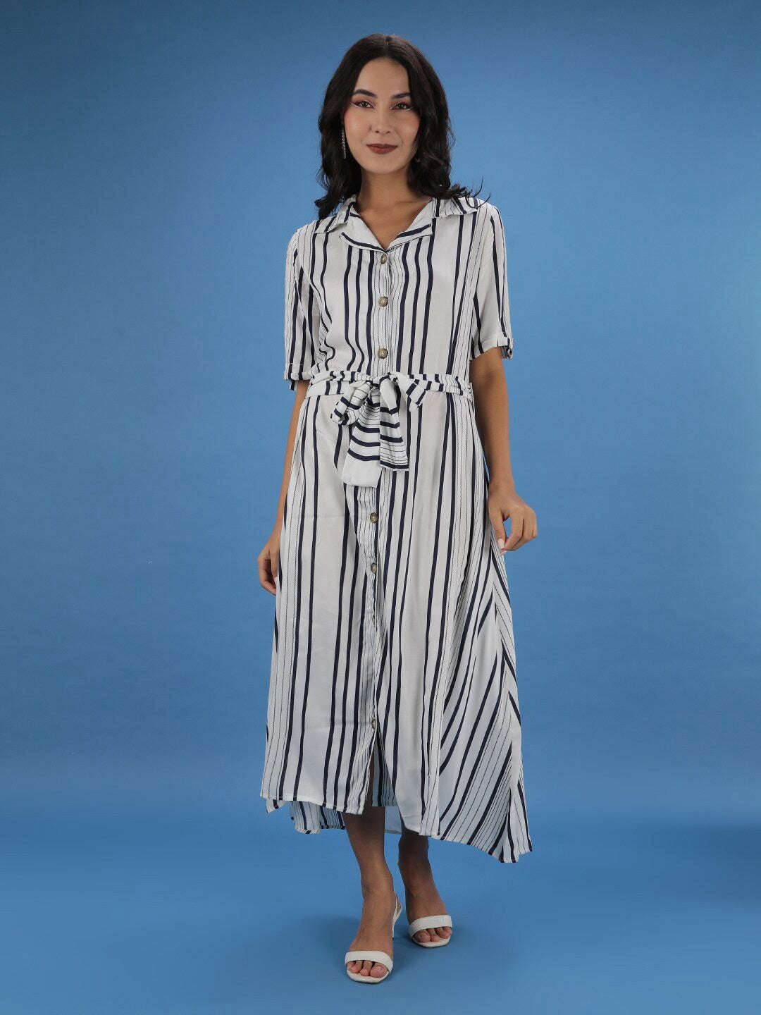 Freehand By The Indian Garage Co Women Striped Sheath Dress