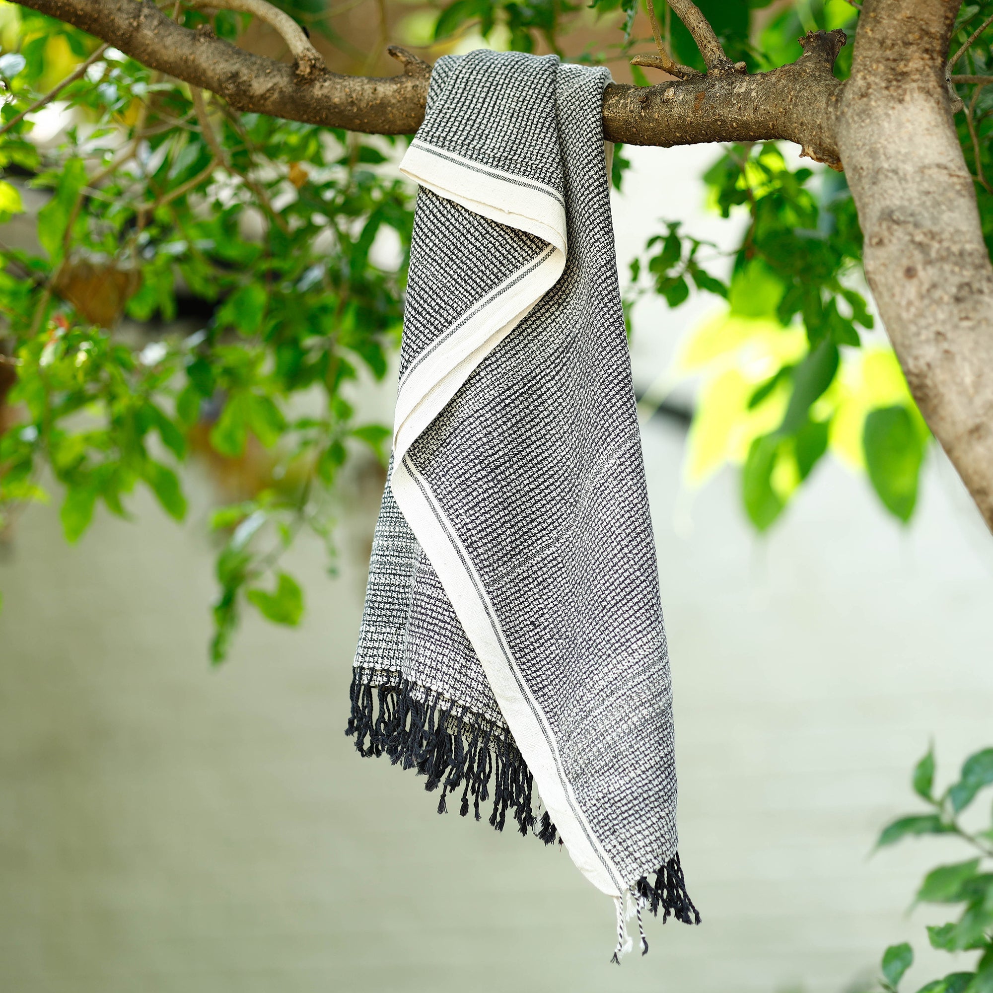 KACHCHH JI CHHAAP Black - Organic Kala Cotton Pure Handloom Towel