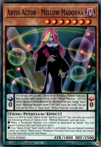 Yu-Gi-Oh! Abyss Actor - Mellow Madonna - LDS2-EN060 - Common - 1st Edition