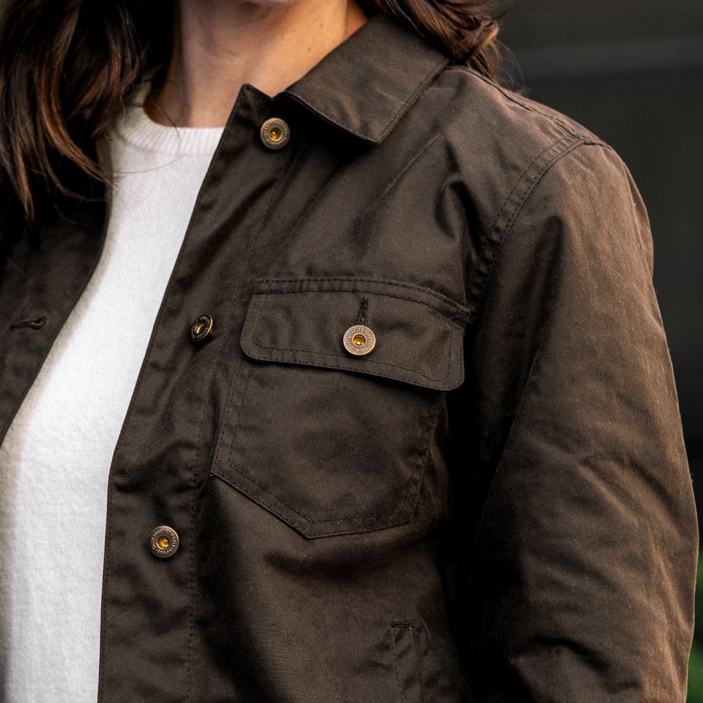 Thursday - Women's Jackets Waxed Canvas Field Jacket | Dark Olive - view 2