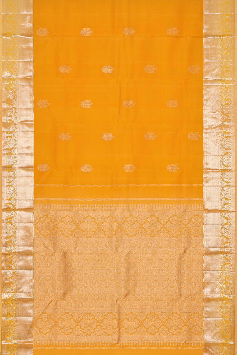 Kalanjali Kanchi Pattu Yellow Saree – Women's - view 3