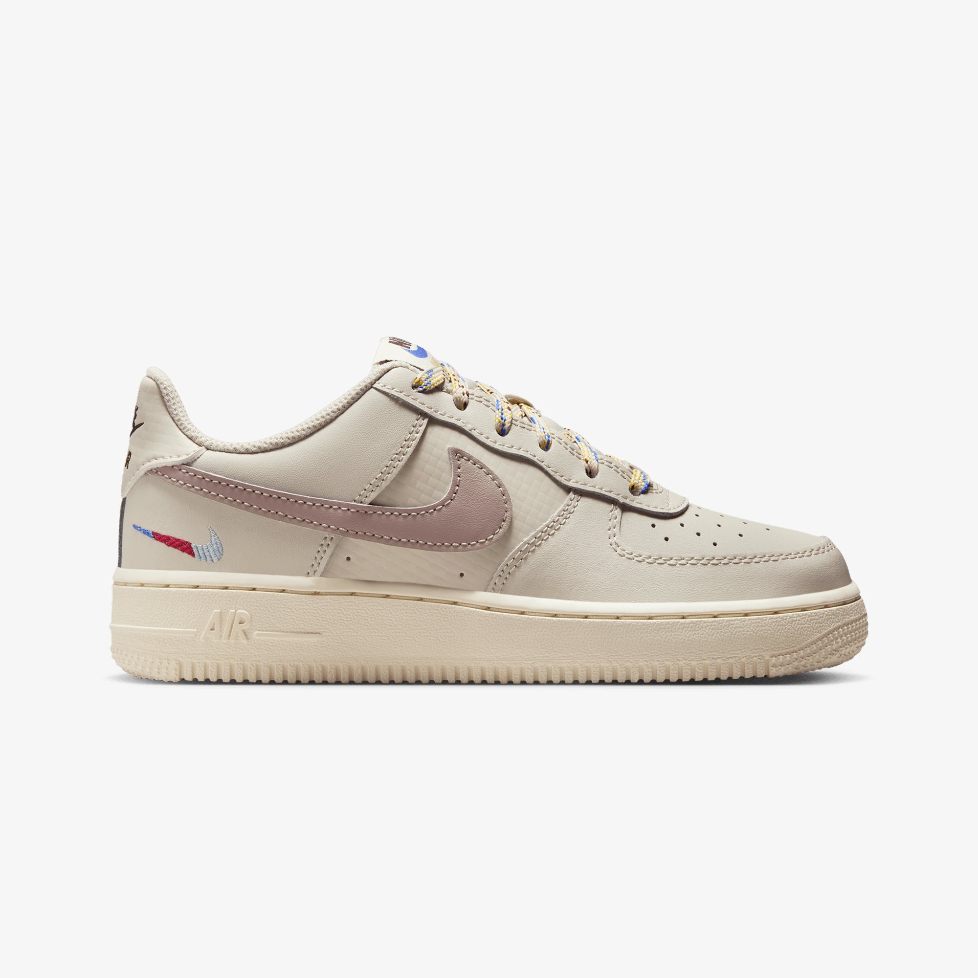 Nike | Air Force 1 Lv8 1 (gs) { Lt Orewood Brn/malt-burgundy Crush